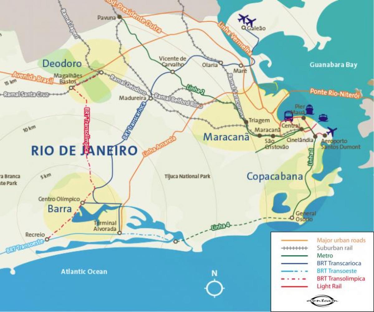 Карта Рио-де-Жанейро аэропортов