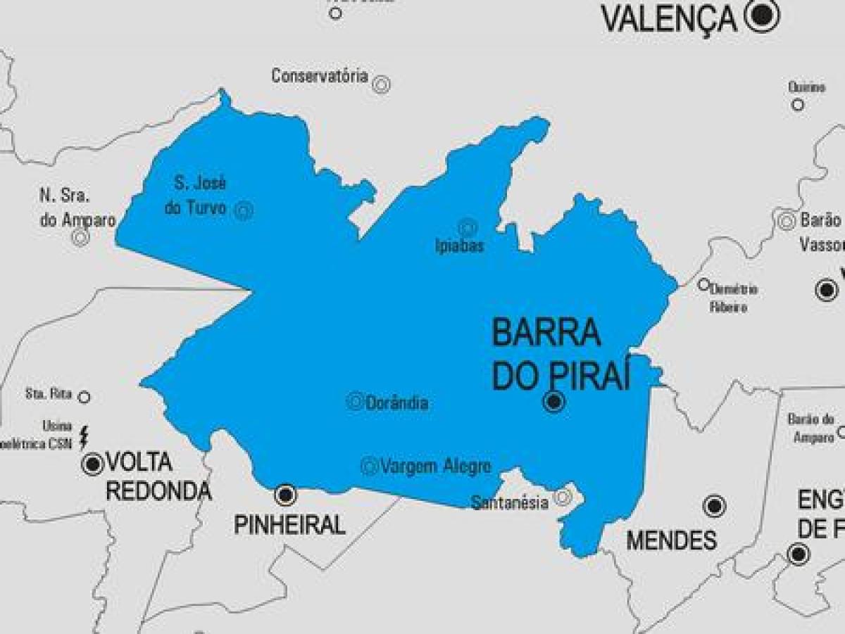 Карта Барра до Пираи муниципалитет