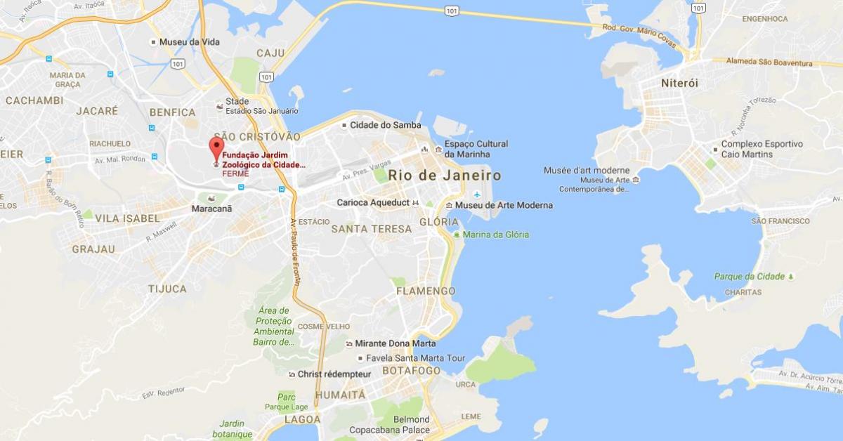 Карта зоопарка Рио-де-Жанейро