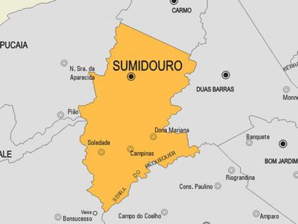 Карта муниципалитета Sumidouro