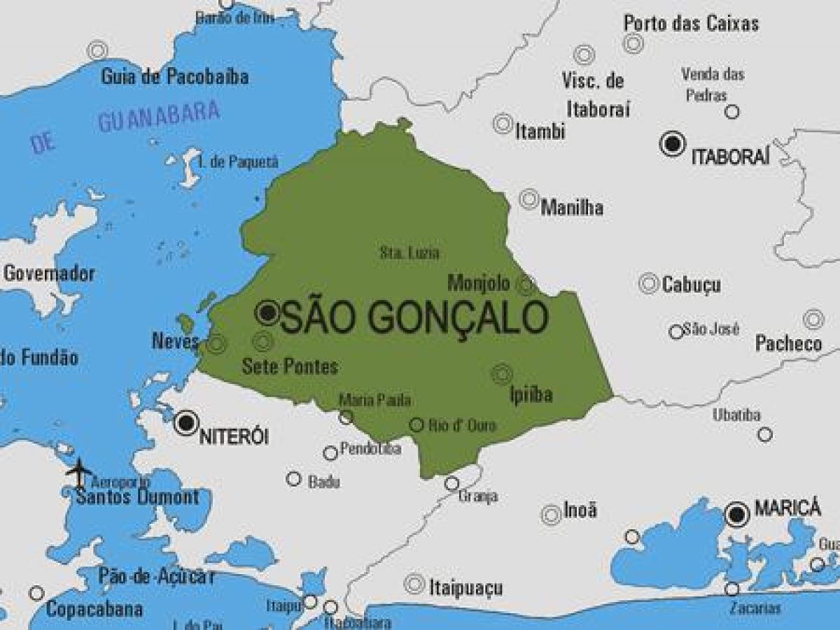 Карта муниципалитета Сан Гонсалу