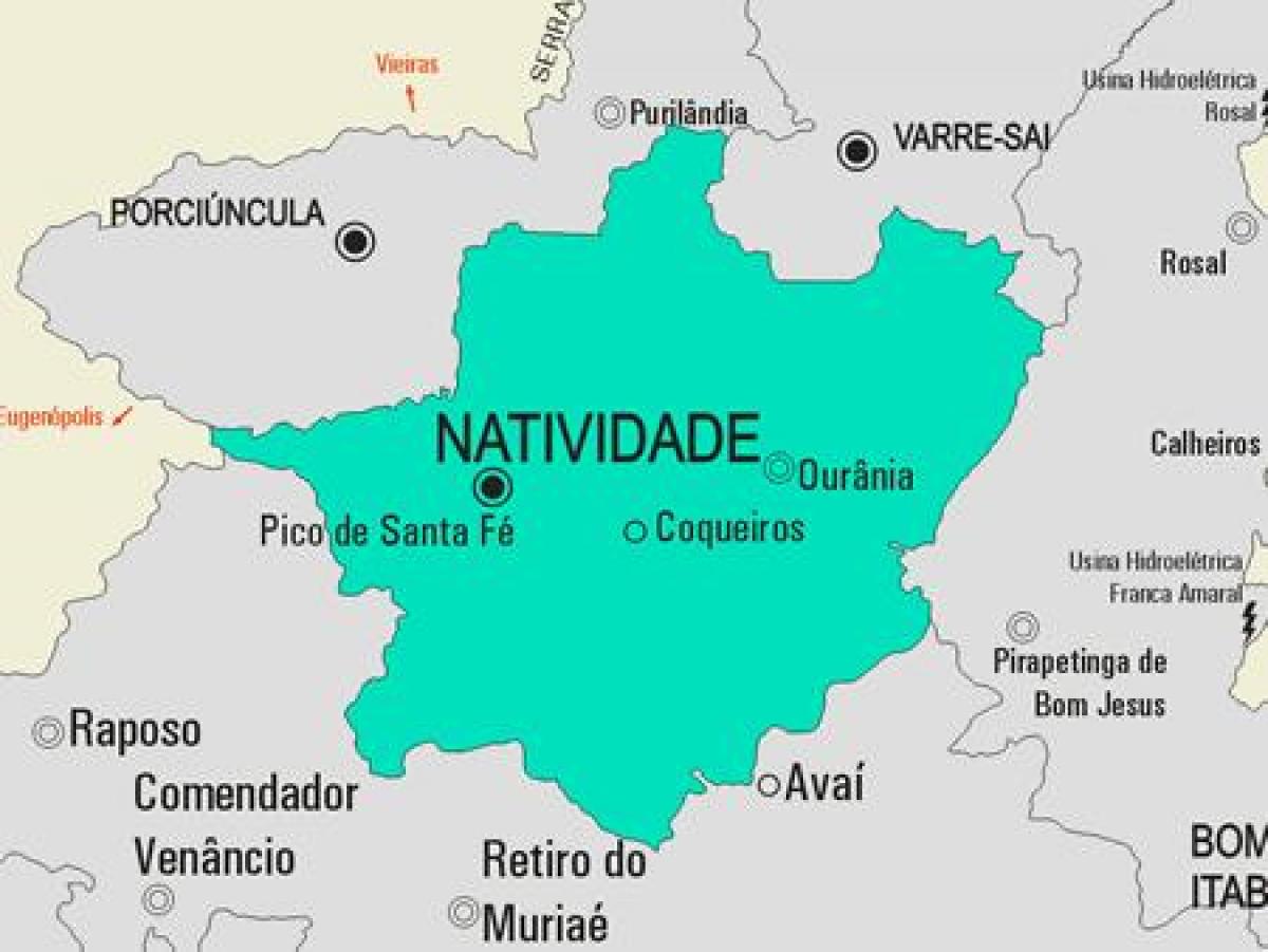 Карта муниципалитета Нативидади