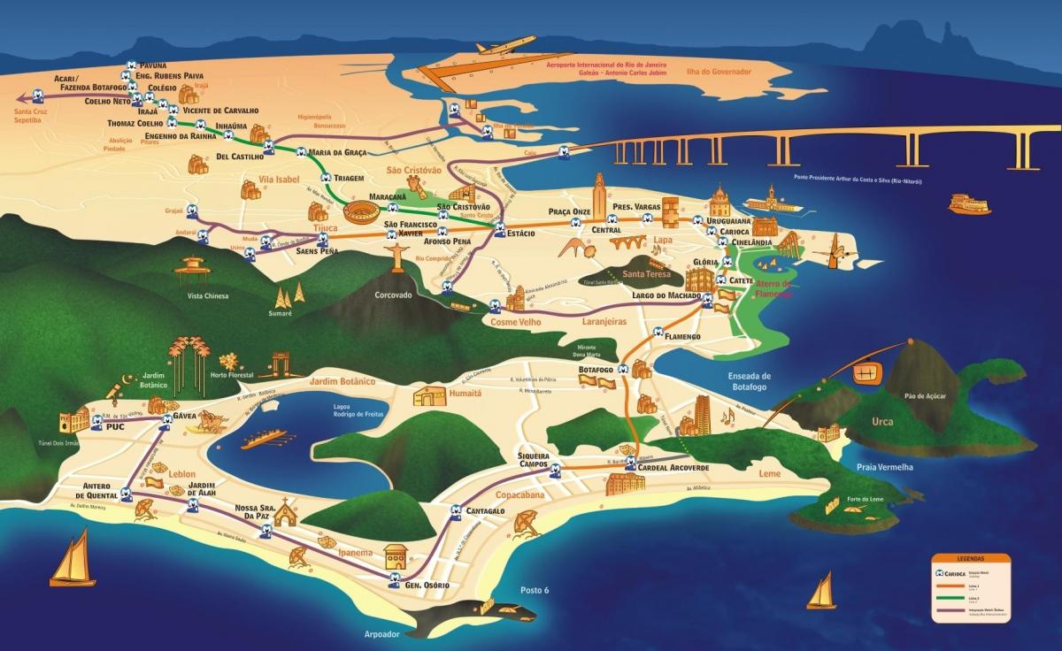 Карта Рио-памятники