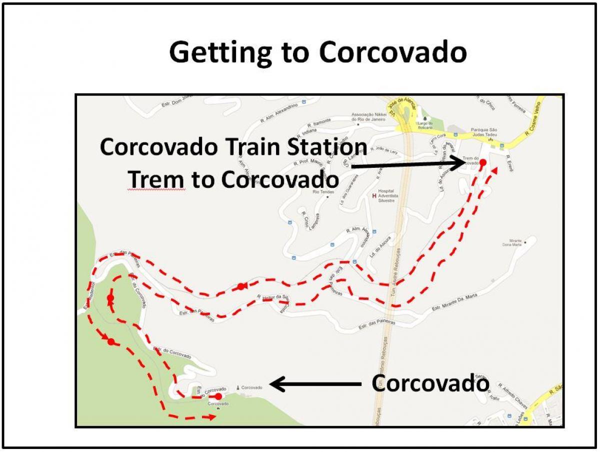 Карта поезда Корковадо