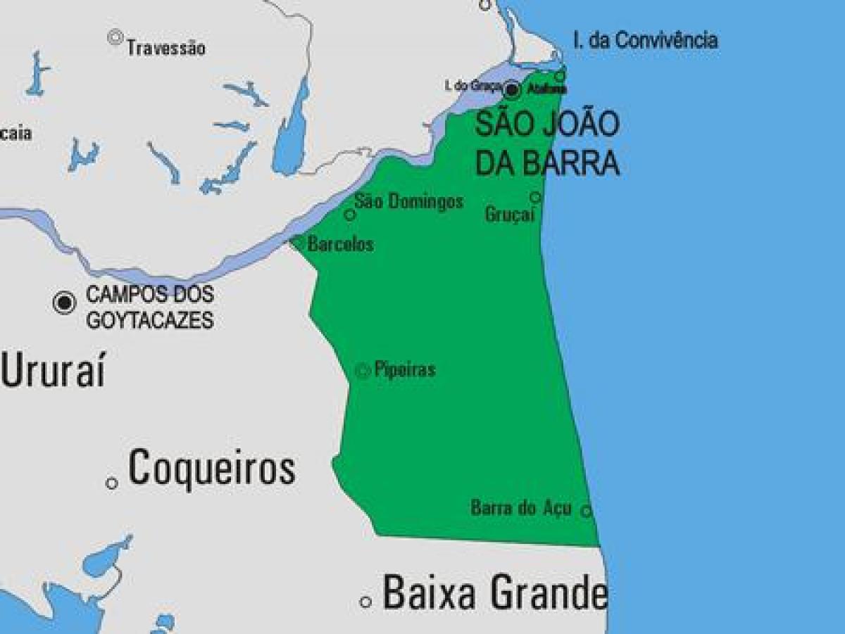 Карта Сан-Жуан-да-Барра муниципалитет