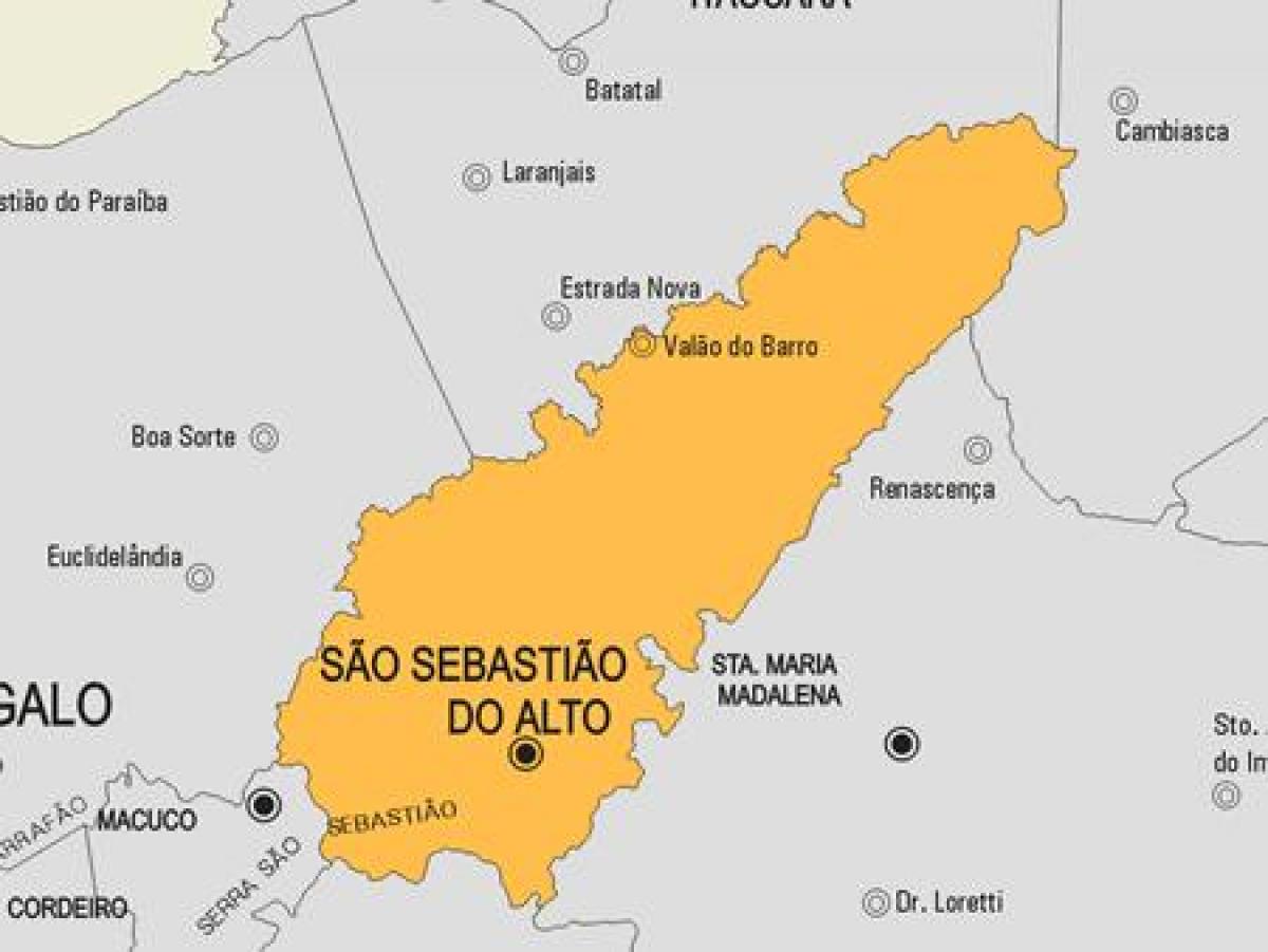 Карта Сан-Себастьян-ДУ муниципалитета Альто