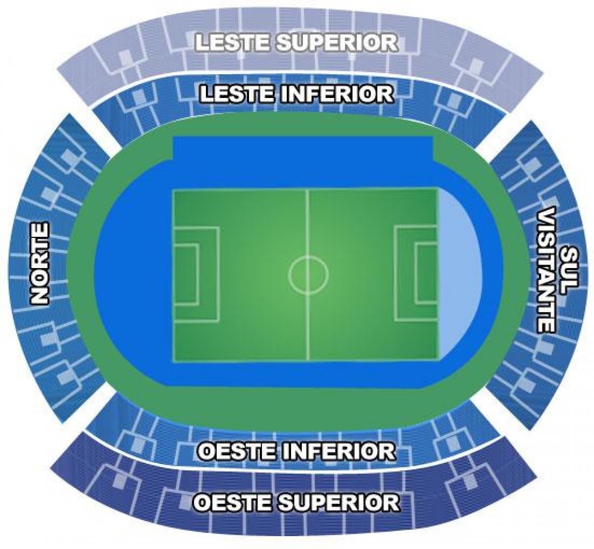 Карту стадиона Жоао авеланжа в энженьяне secteurs