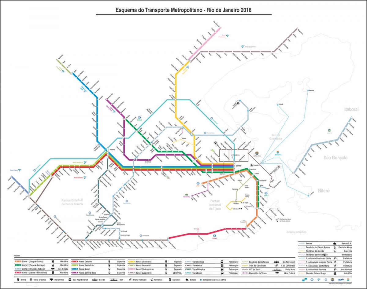 Карта транспорта Рио