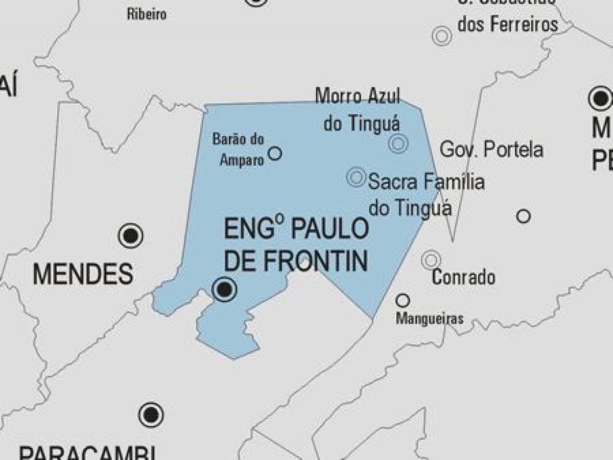 Карта Энженьейру-Паулу-ди-Фронтин муниципалитет