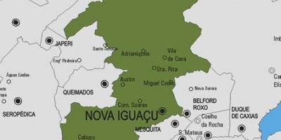 Карта муниципалитета Нова-Игуасу