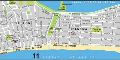 Карта пляжа Ипанема