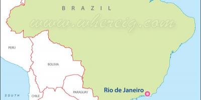 Карта Рио-де-Жанейро в Бразилии