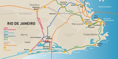 Карта Рио расположение Арены