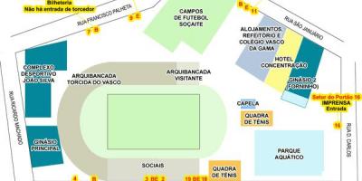 Карта Сан-стадион Januário