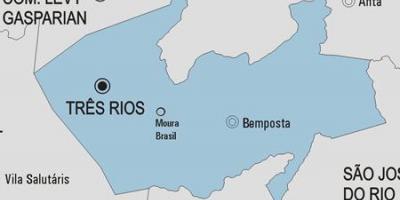 Карта Трес-Риос муниципалитет