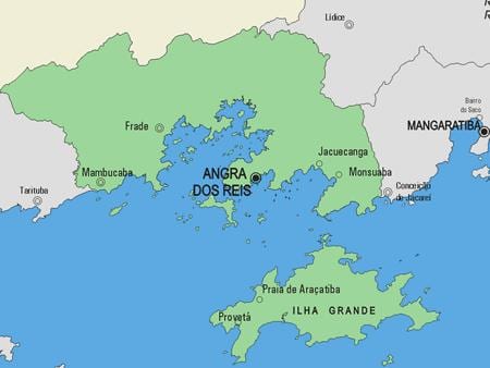Карта Ангра-дус-рейс муниципалитет