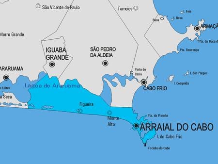 Карта Арраял-ДУ-Кабу муниципалитет