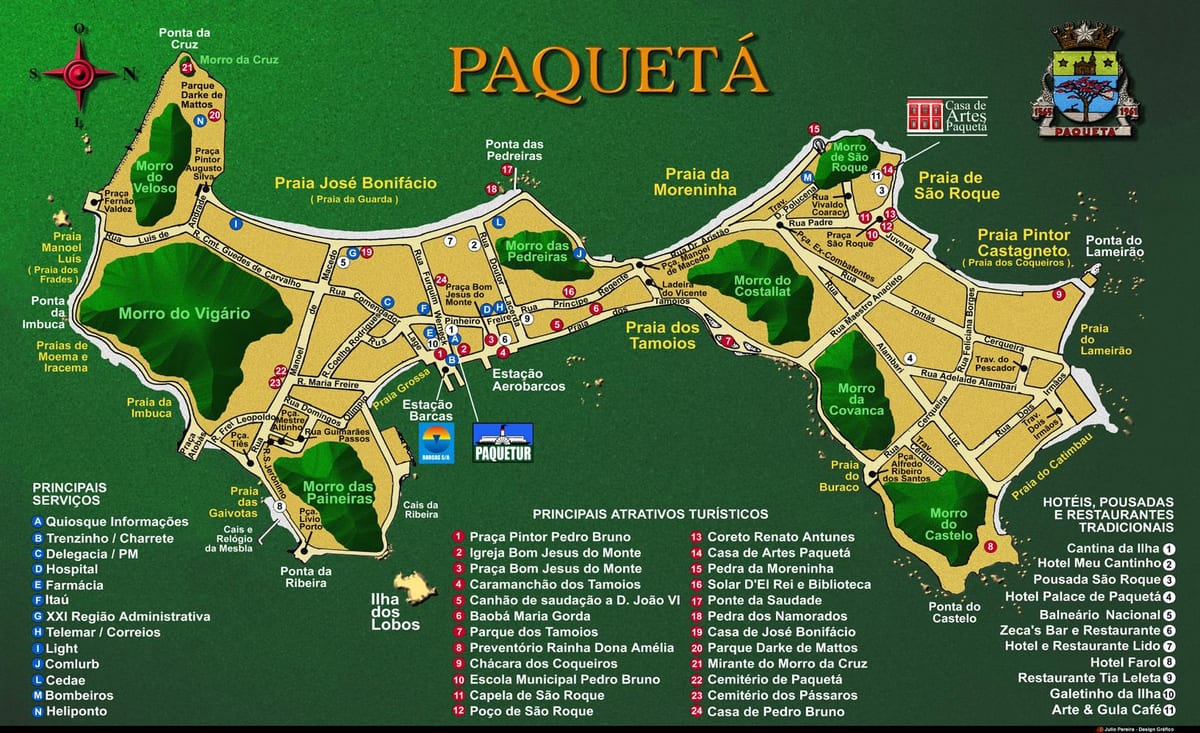 Карта Иль де Paquetá
