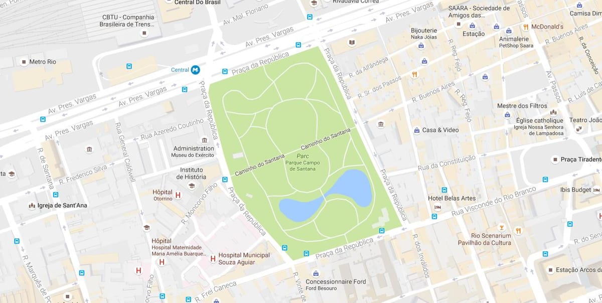 Карта парк Кампо-де-Сантана