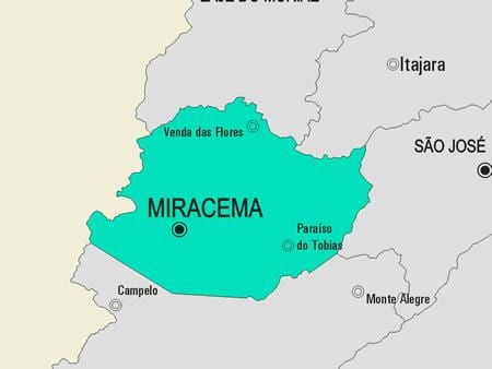 Карта муниципалитета Мирасема