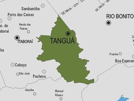 Карта муниципалитета Tanguá