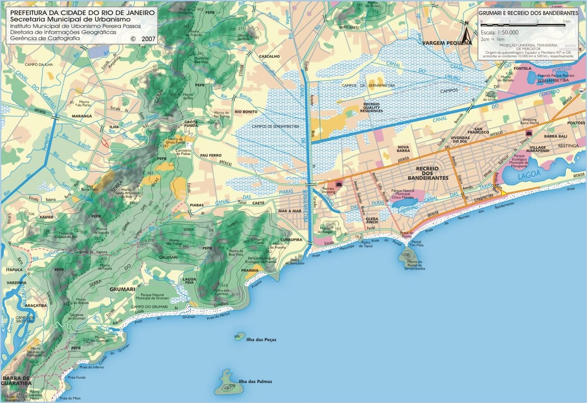 Карта Ресерва пляж