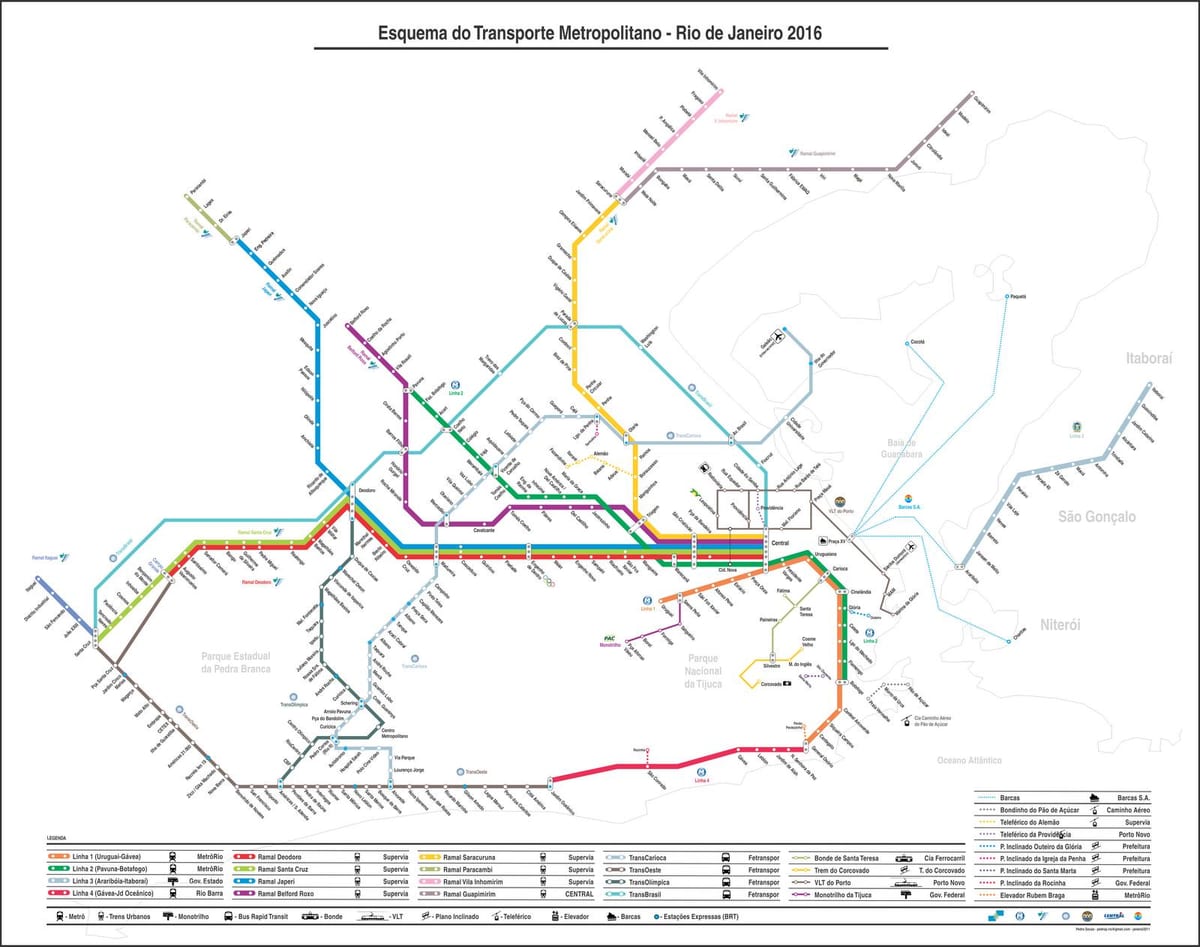 Карта brt автобус Рио-де-Жанейро