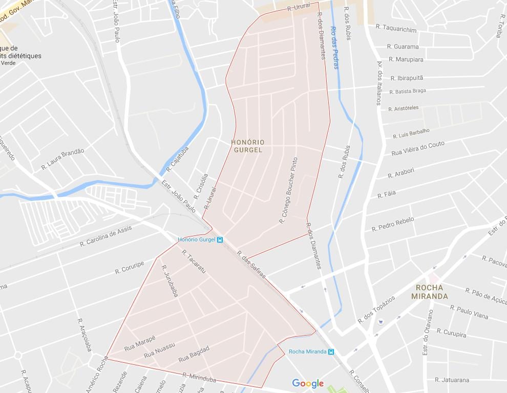 Карта Honório Гурдель