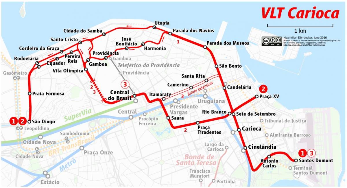 Карта ВЛТ Рио-де-Жанейро