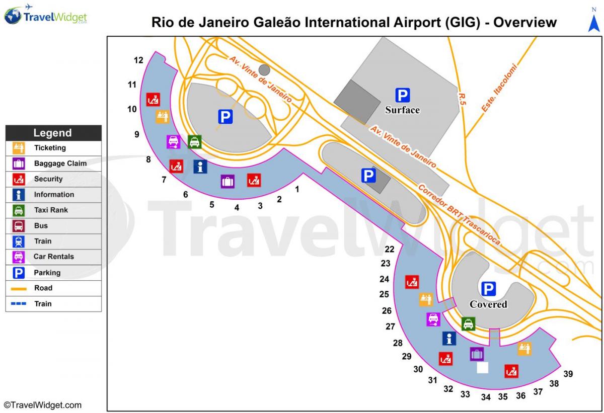 Карта терминала аэропорта Галеан