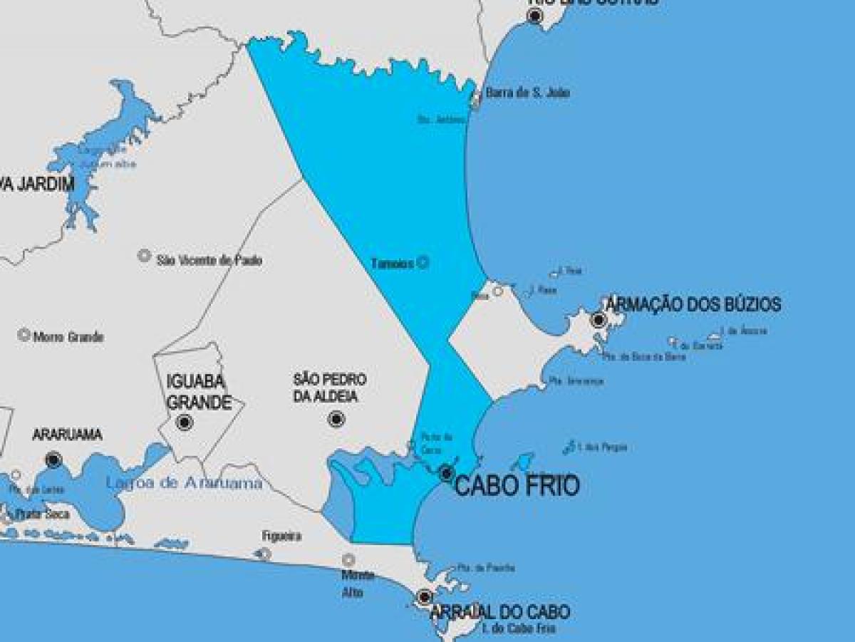 Карта муниципалитете Кабу-Фриу