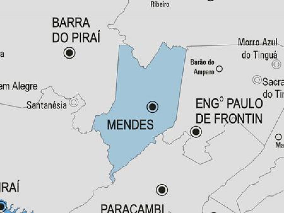 Карта муниципалитета Мендес