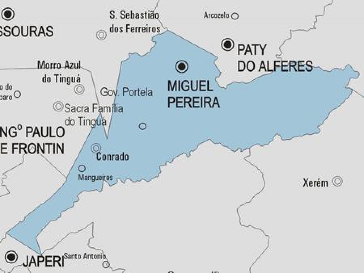 Карта Мигел-Перейра муниципалитет