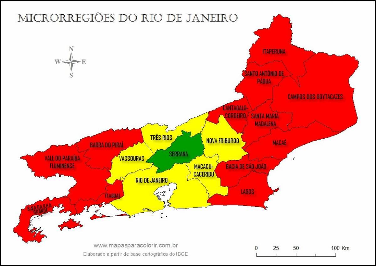Карта микро-районов Рио-де-Жанейро