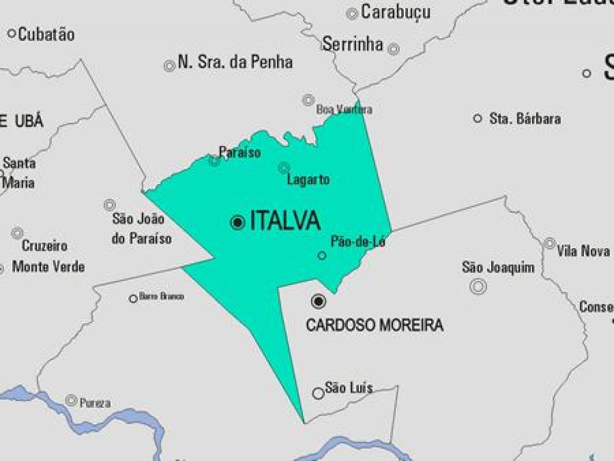 Карта муниципалитета Italva