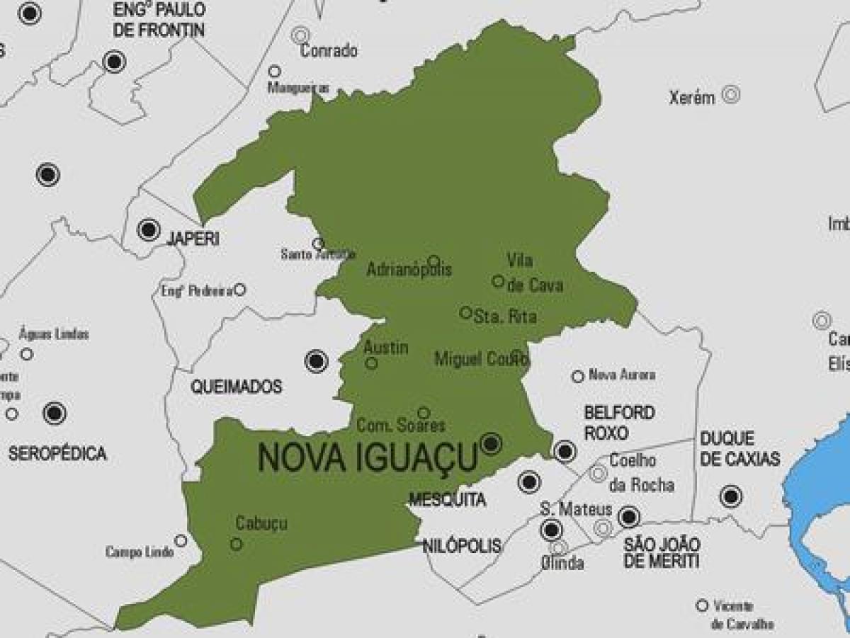 Карта муниципалитета Нова-Игуасу
