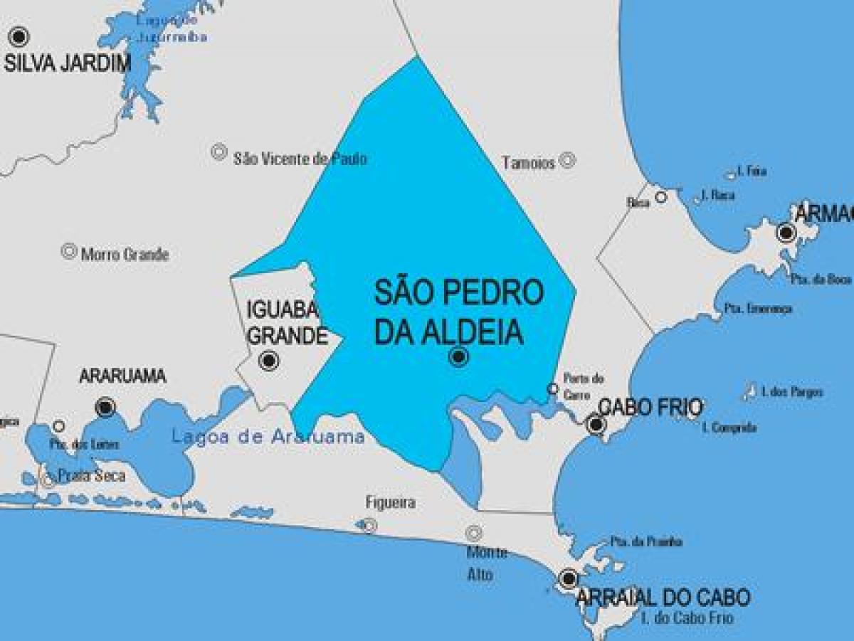 Карта Сан-Педру-да-Алдея муниципалитет