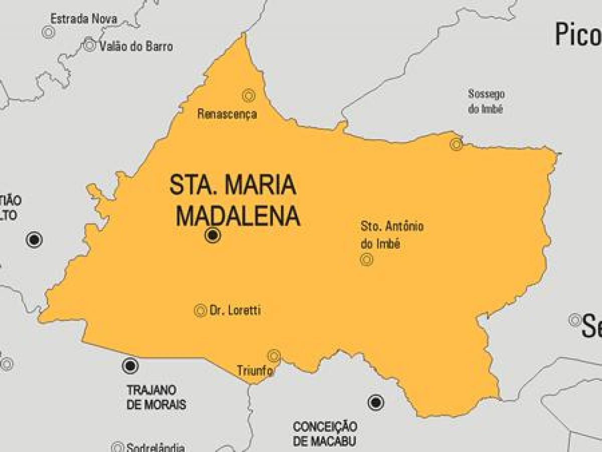 Карта муниципалитета Санта-Мария-Мадалена