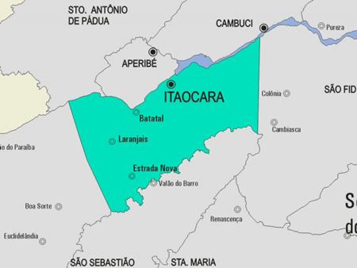 Карта муниципалитета Итаокара