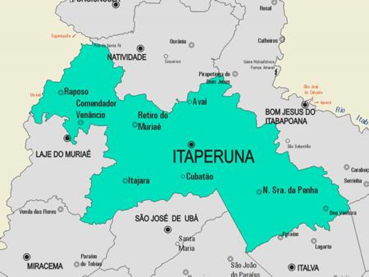 Карта муниципалитета Итаперуна