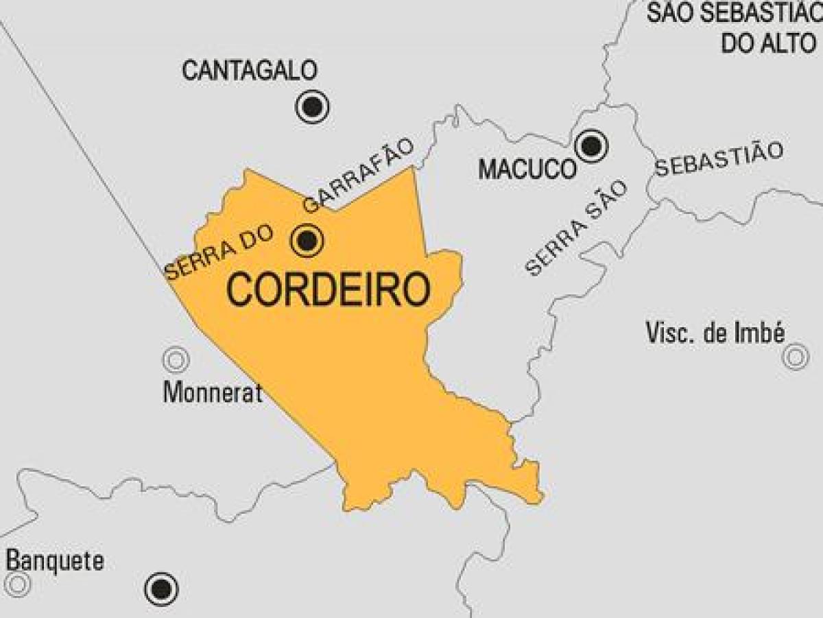 Карта муниципалитета Кордейру