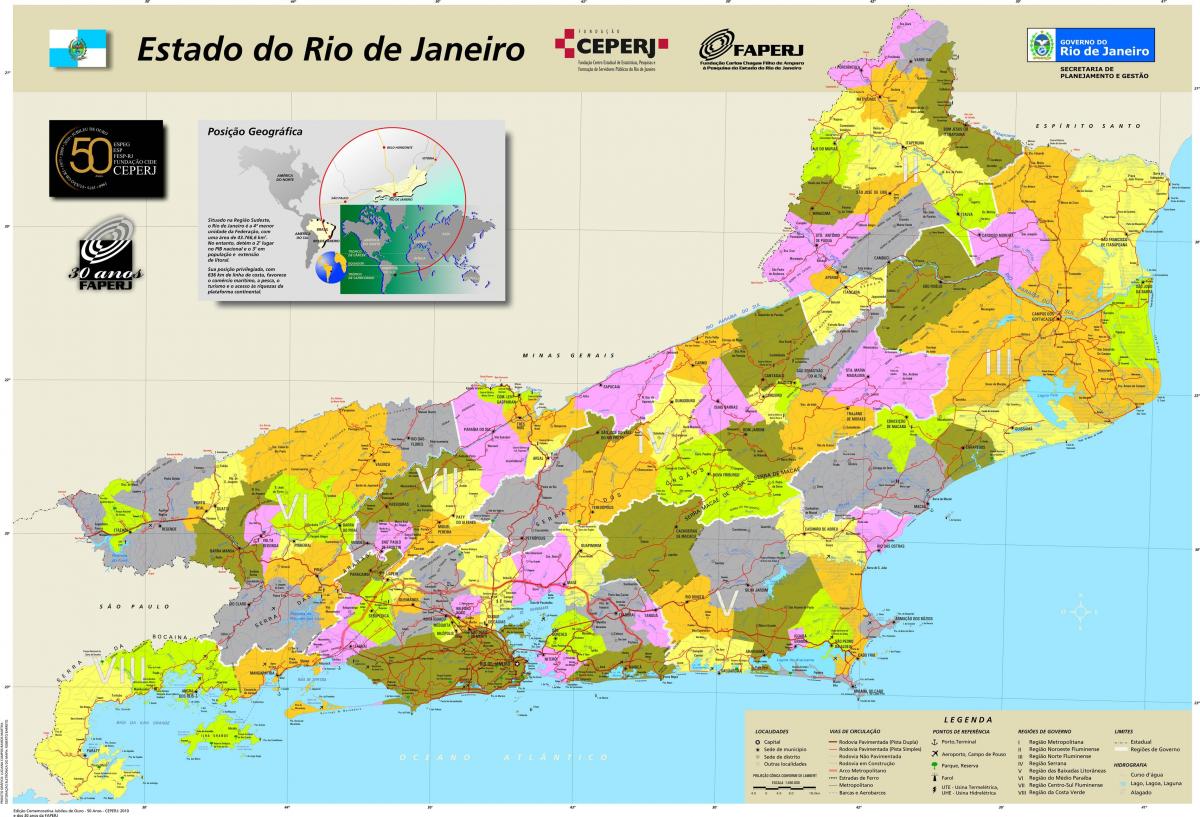 Карта муниципальных образований в Рио-де-Жанейро