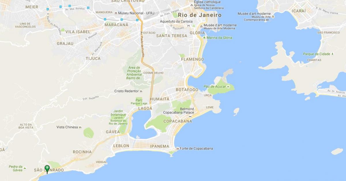 Карта пляжа Сан-Конрадо