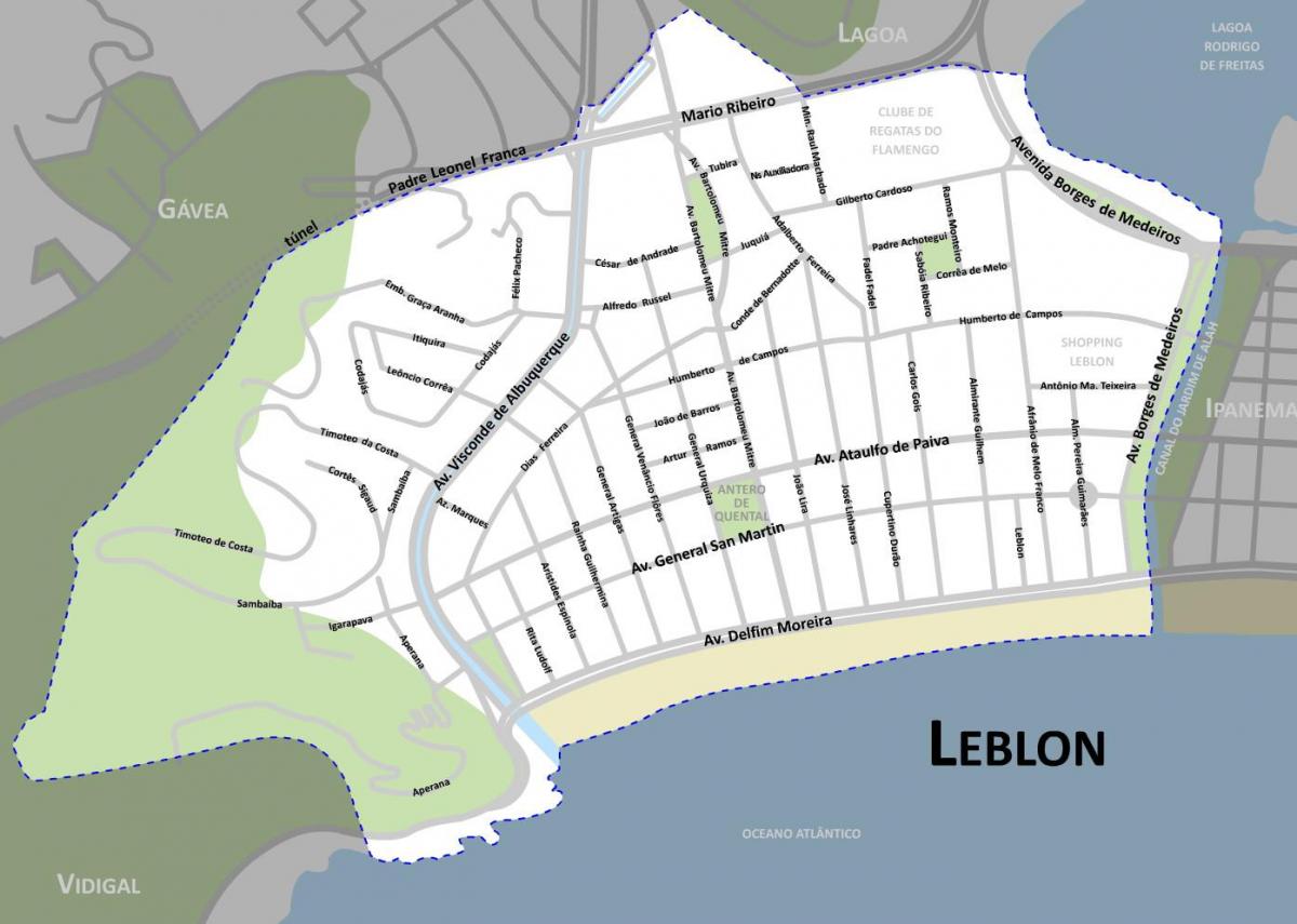 Карта пляжа Леблон