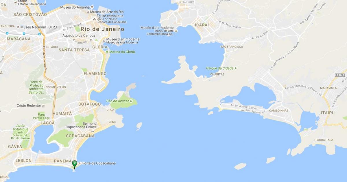 Карта пляжа до Диабло