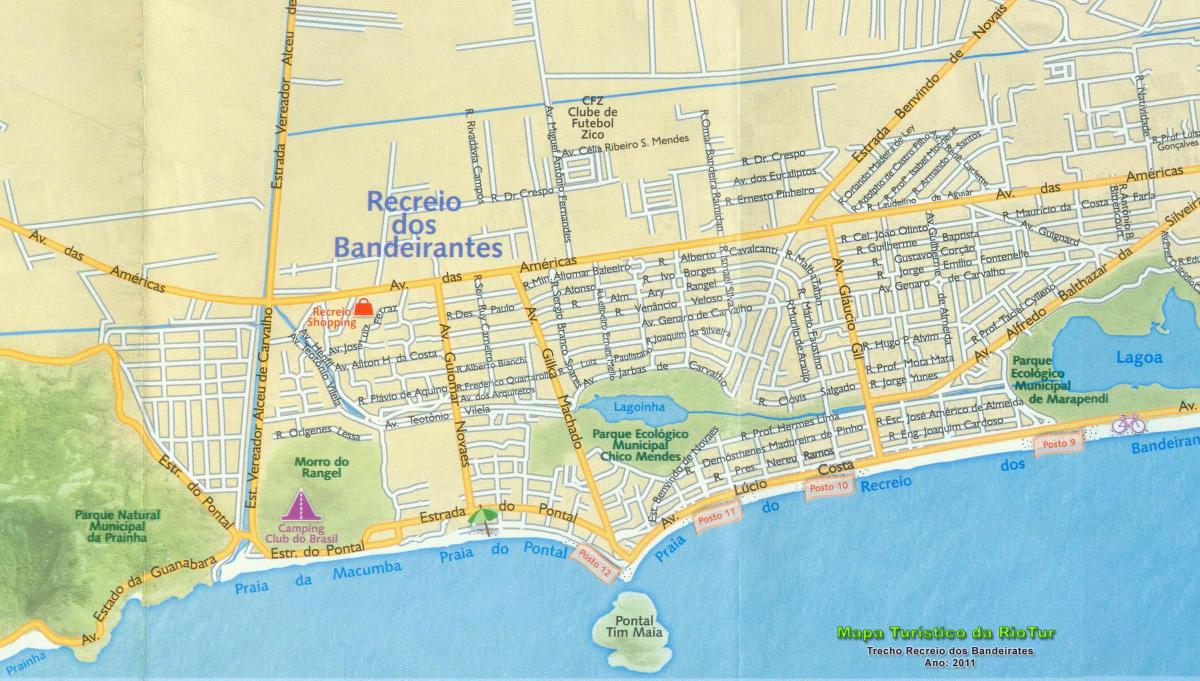 Карта пляжа Рекрейо