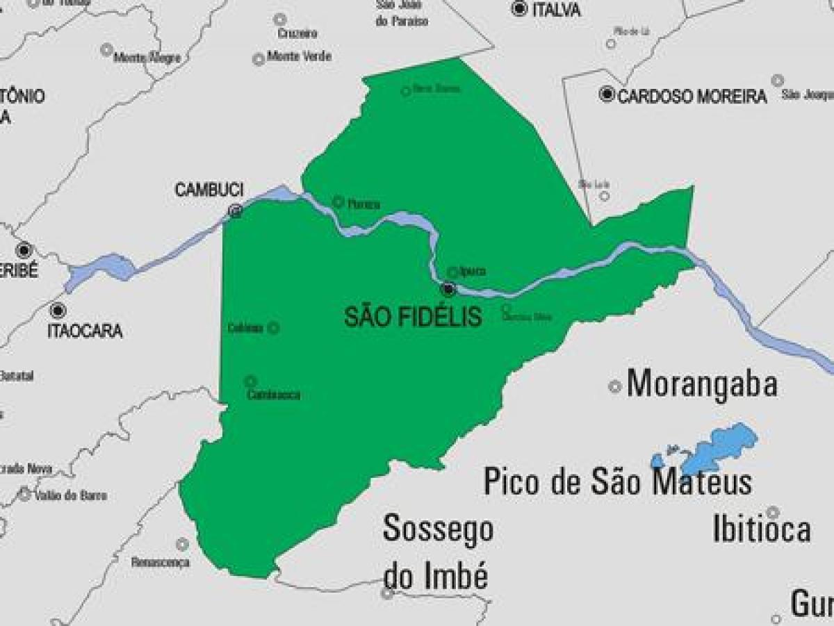 Карта Сан-Франсиско-де-Itabapoana муниципалитет