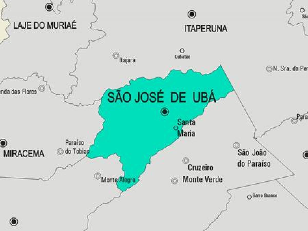 Карта Сан-Хосе-де-муниципалитет Ubá