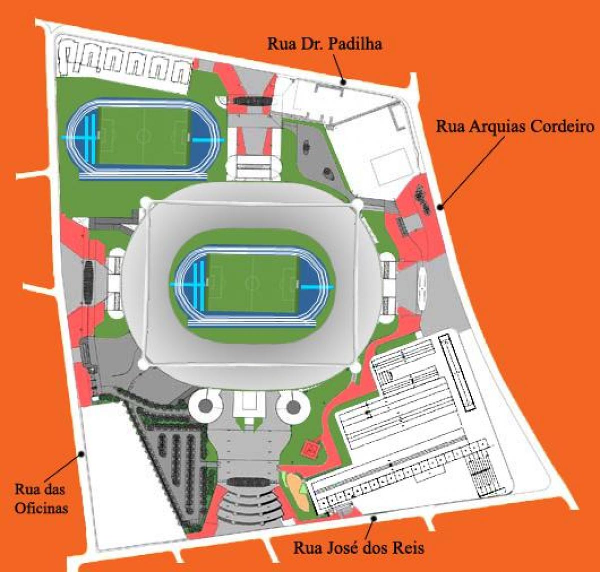 Карту стадиона Жоао авеланжа в энженьяне