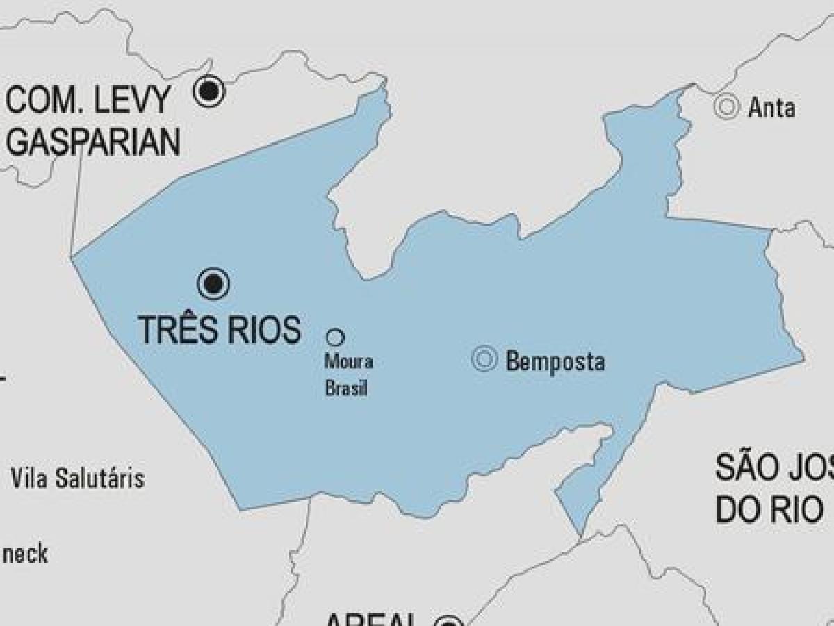 Карта Трес-Риос муниципалитет